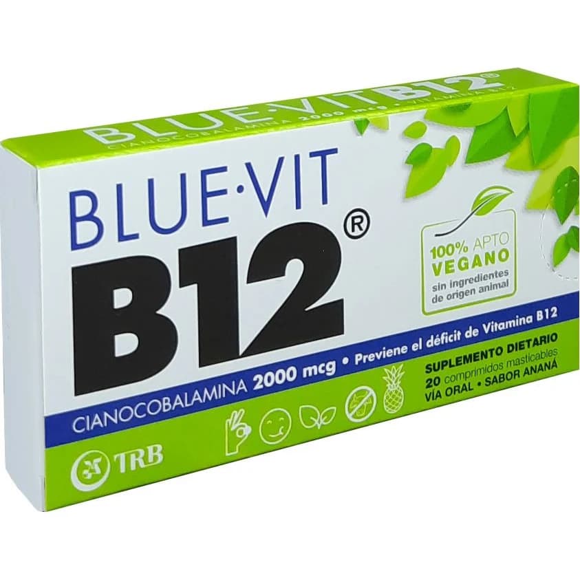Blue-Vit B12 Comprimidos Masticables Sabor Ananá x20