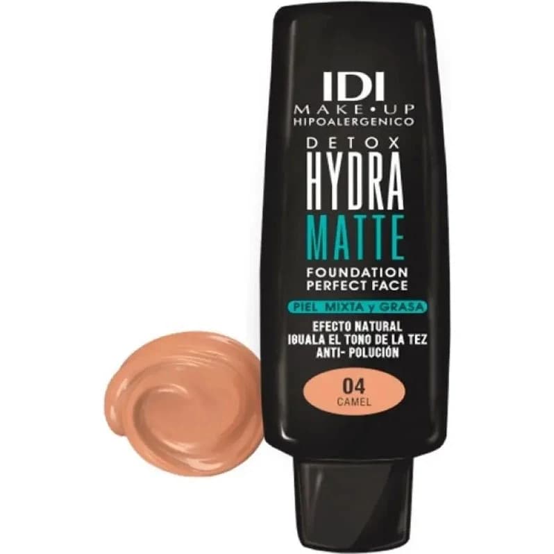 Base de Maquillaje IDI Hydra Matte Detox Tono 04 Camel