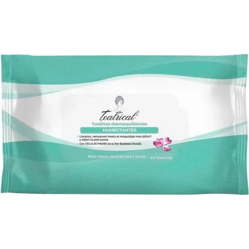 Toallitas Demaquilladoras Teatrical Humectantes x 40