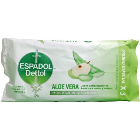 Jabón en Barra Espadol Aloe Vera 3 x 80 g