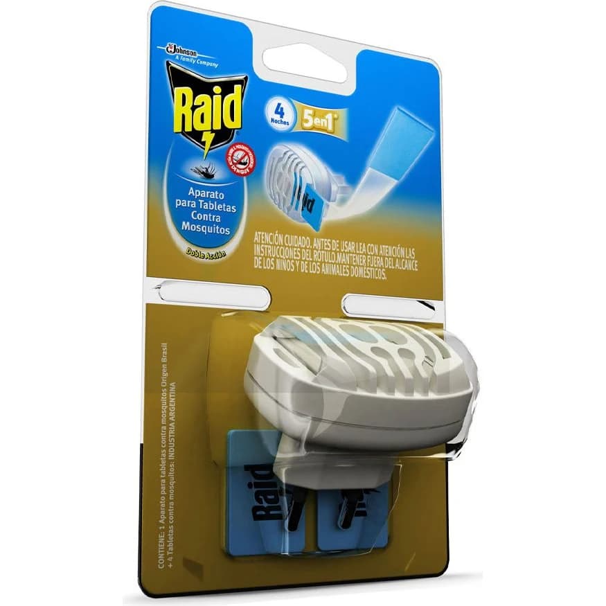 Raid Aparato Sin Cable + 4 Tablets Insecticida