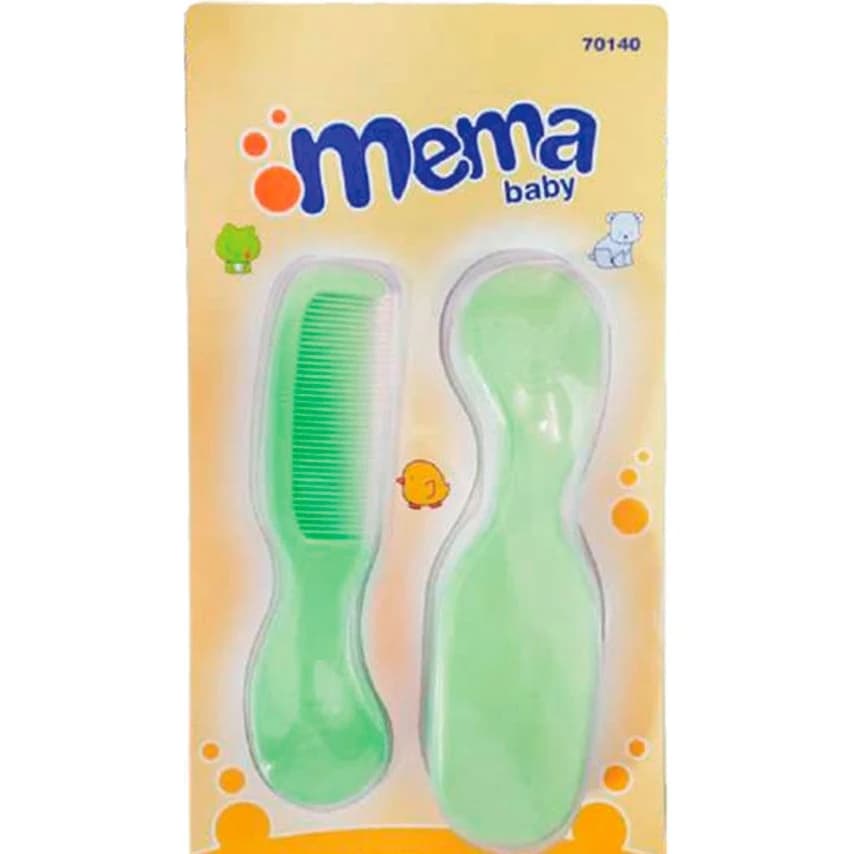 Set Cepillo y Peine para Bebé Mema Baby Verde