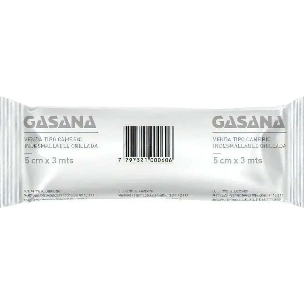 Venda Tipo Cambric Gasana 5 cm x 3 m x 12 Unidades