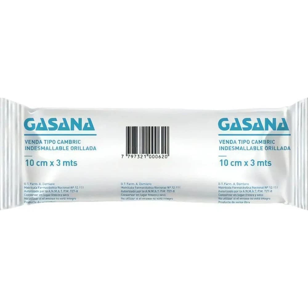 Venda Tipo Cambric Gasana 10 cm x 3 m x 12 Unidades