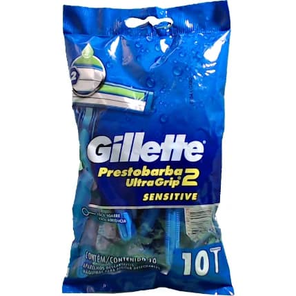 Máquina de Afeitar Gillette Prestobarba Ultragrip x 10 Unidades