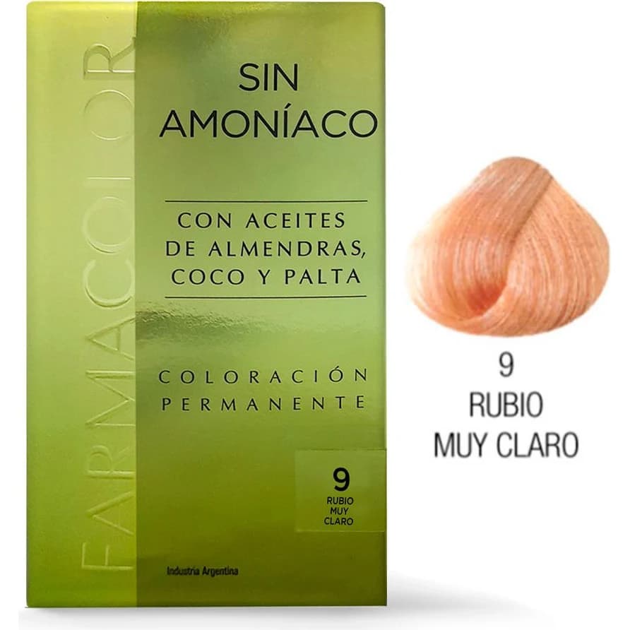 Tintura Capilar sin Amoníaco Farmacolor Tono 9 Kit