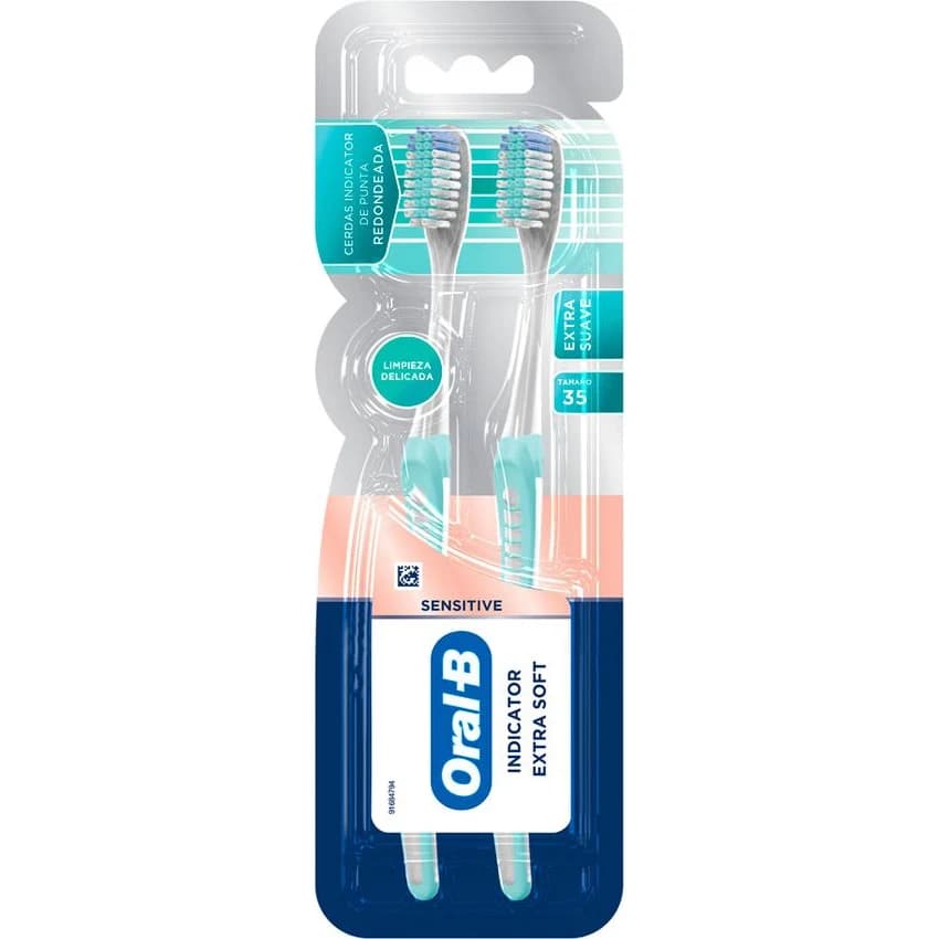 Cepillo de Dientes Oral-B Indicator Extra Soft Sensitive Pack x2
