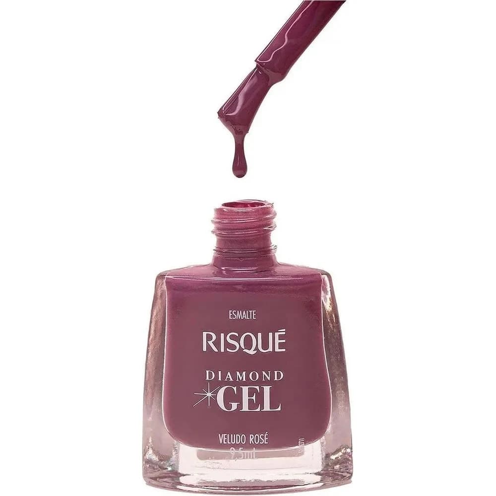 Esmalte de Uñas Risqué Diamond Gel Veludo Rosé