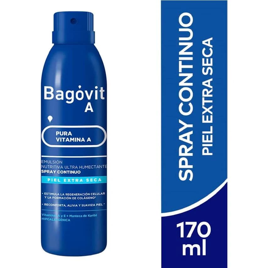 Emulsión Spray Bagovit A para Piel Extra Seca 170 ml