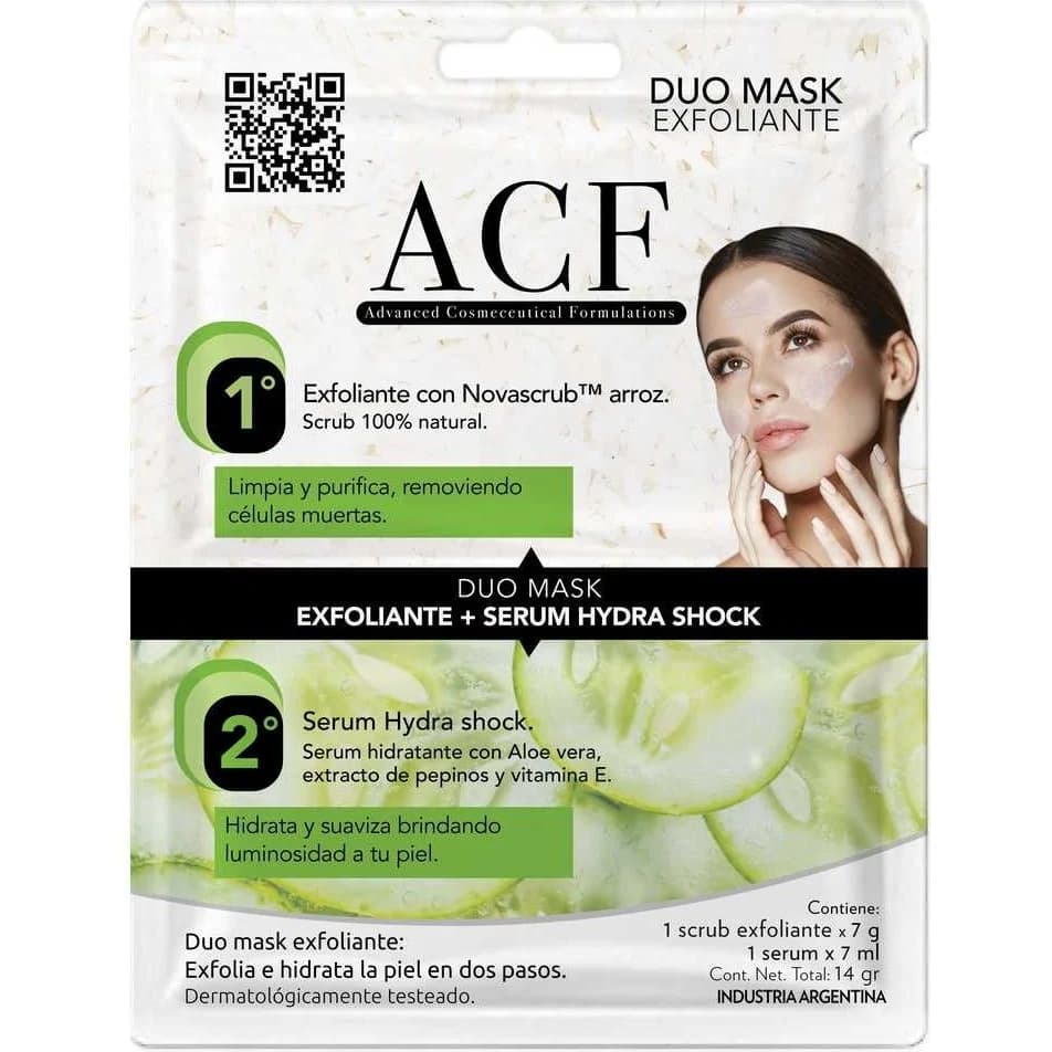 Máscara Dúo Exfoliante + Sérum Hydra Shock ACF 14 g