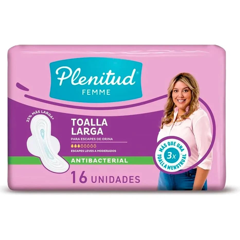 Toallas Femeninas Plenitud Femme Plus x 16
