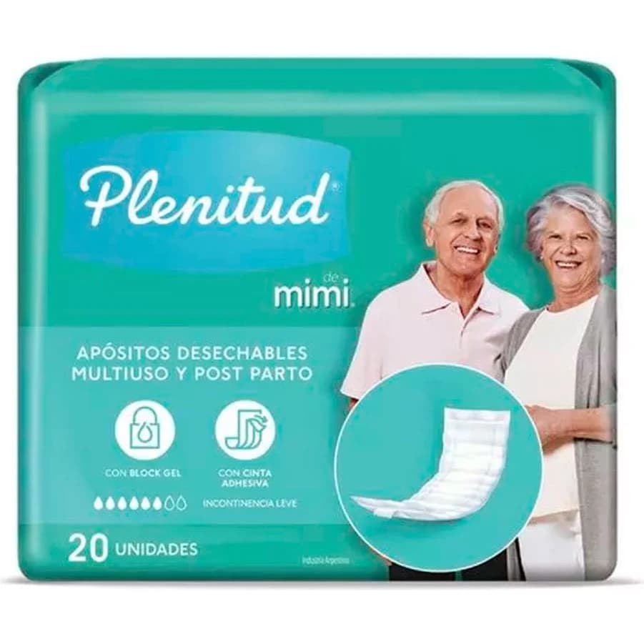 Apósitos para Incontinencia Leve Plenitud Adult Care x 20