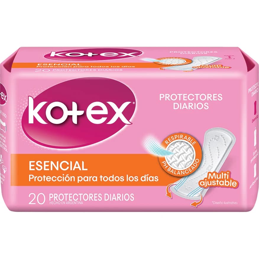 Protector Kotex Classic Esencial Pro Día 20 unidades