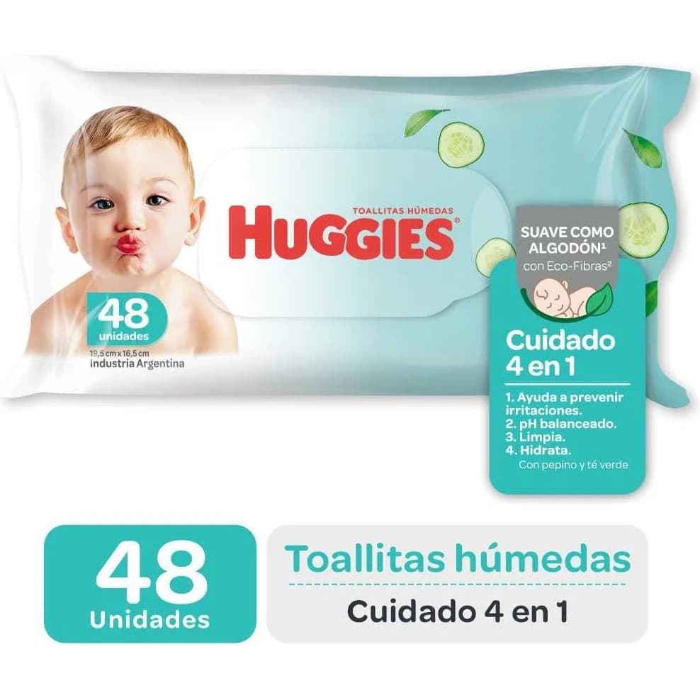 Toallitas Húmedas Huggies 4 en 1 x 48