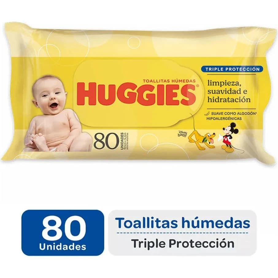 Toallitas Huggies Triple Protección x 80 unidades