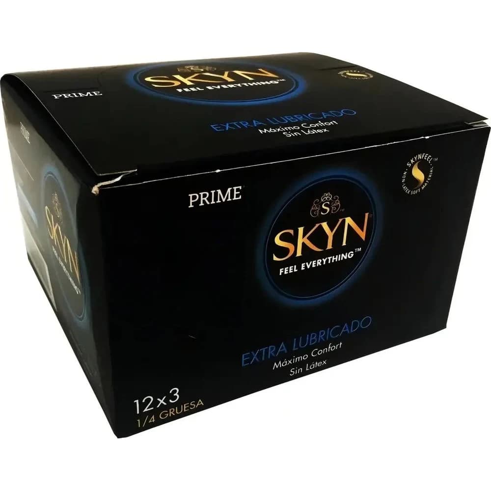 Preservativos Prime Skyn Extra Lubricados sin Látex x3 - Caja x12