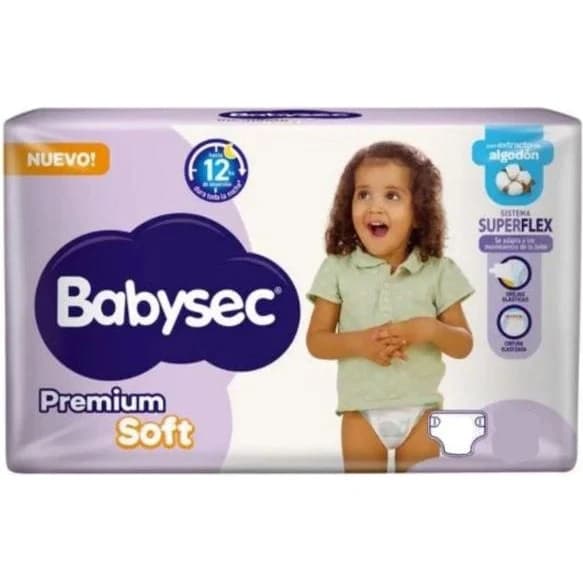 Pañales Babysec Premium Talle XXG x8