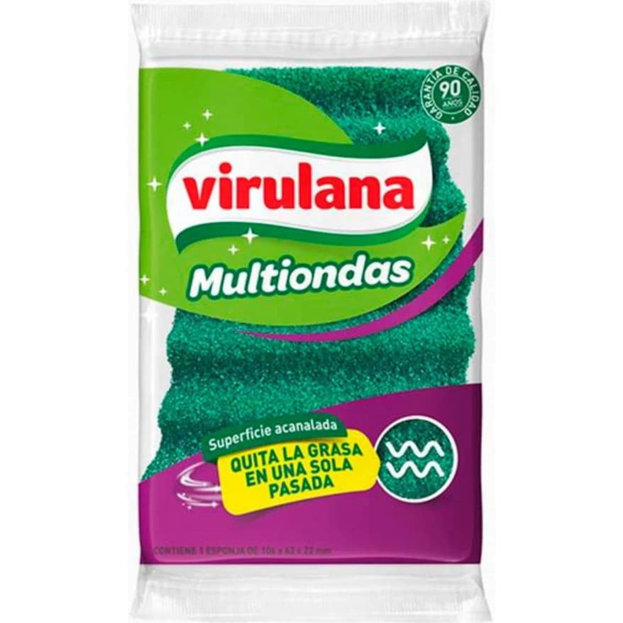 Esponja Multiondas Super Acanalada Virulana x 1