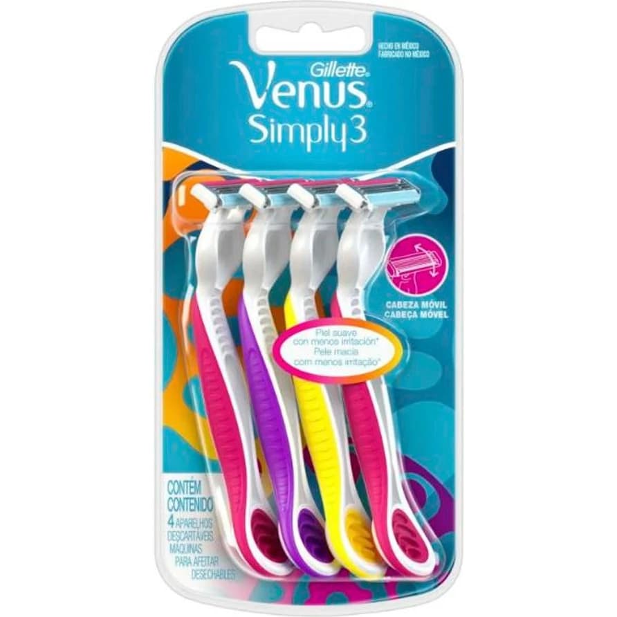 Máquinas de Afeitar Gillette Venus Simply x4