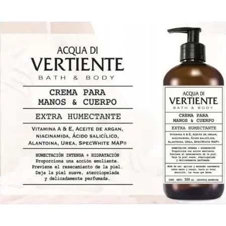 Crema de Manos y Cuerpo Vertiente Hydro 500 ml