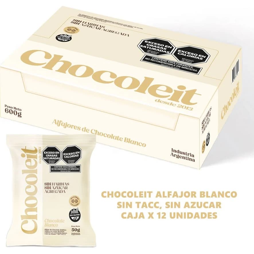 Alfajores de Chocolate Blanco Sirmer x 12 unidades