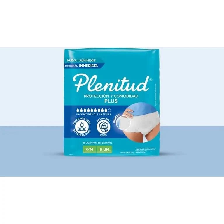 Ropa Interior Absorbente Plenitud Protect Talle P/M x 8