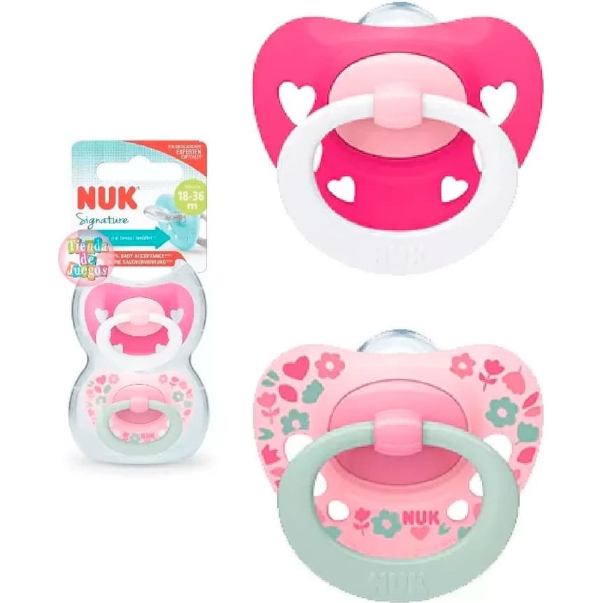 Chupete NUK Signature 18-36 Meses Fucsia x2