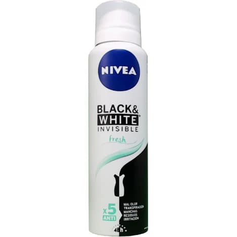 Desodorante Aerosol Nivea Invisible Black & White Fresh 150 ml