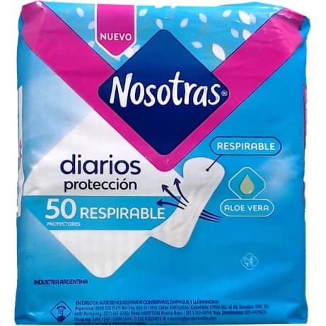Protectores Diarios Nosotras Respirable x 50