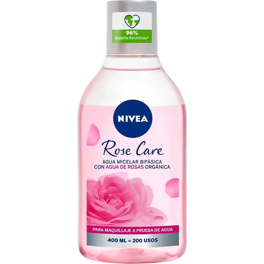 Agua Micelar Bifásica Nivea Rose Care 400 ml