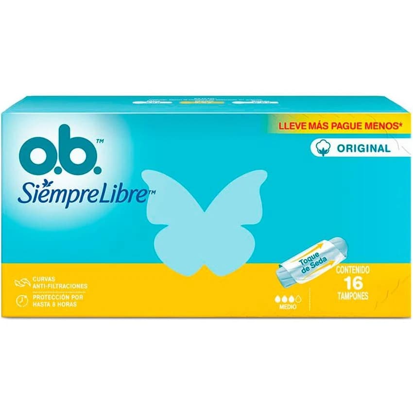 Tampones OB Curvo Canister Medio x 16