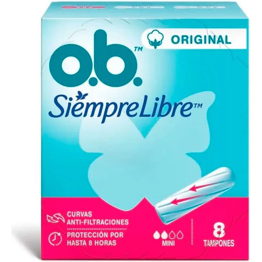Tampones O.B. Curvo Caja Mini 8 unidades