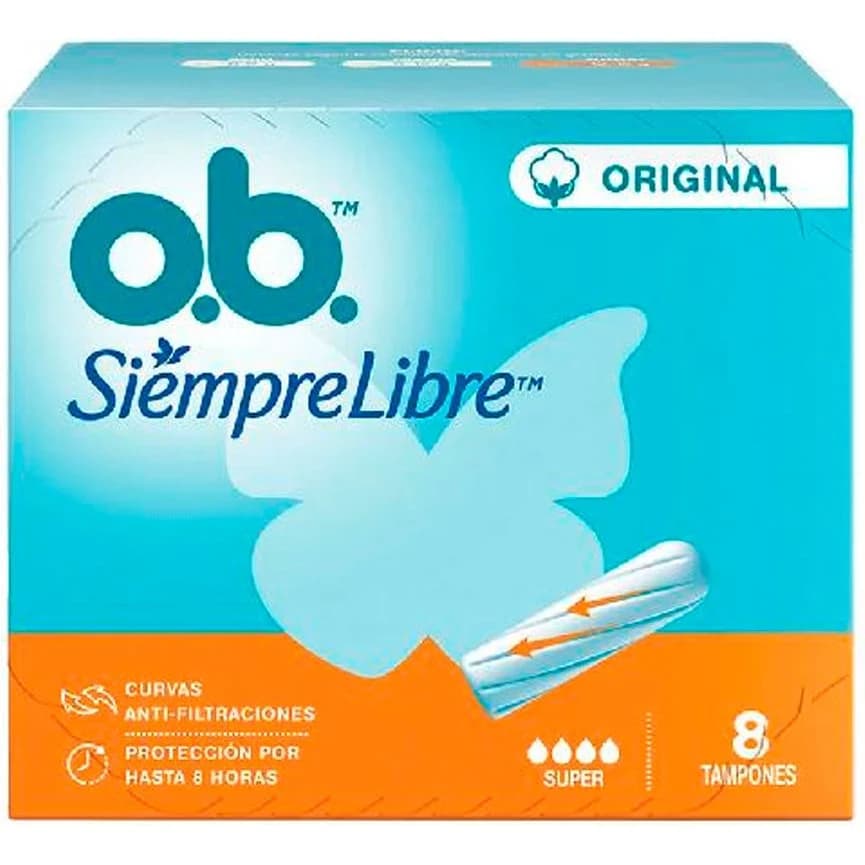 Tampones O.B. Curvo Súper x 8 unidades
