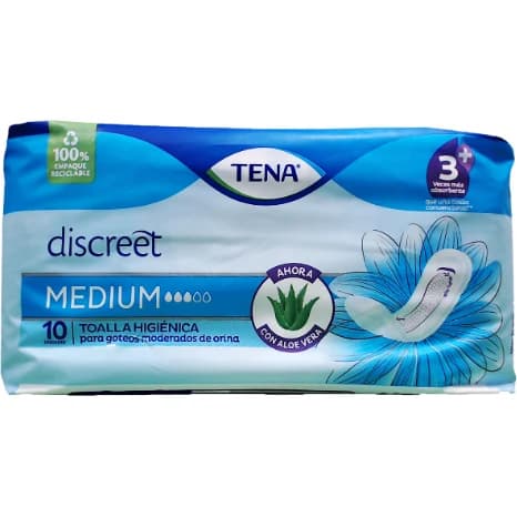Toallas para Incontinencia Tena Mujer Medio x10