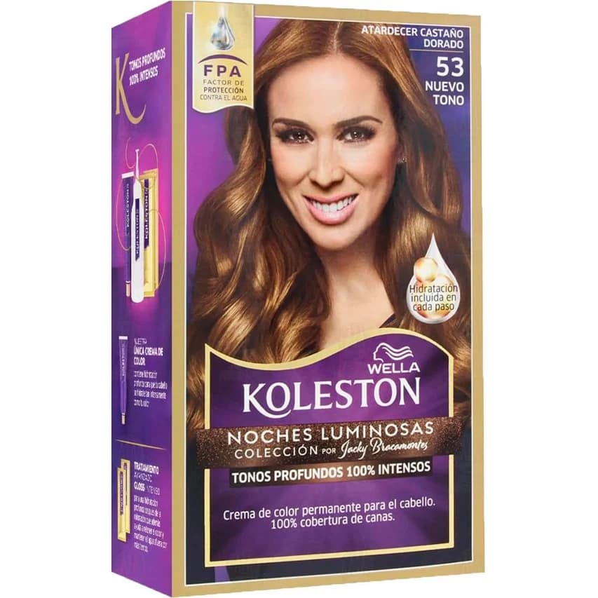 Koleston Kit Tintura Capilar 53 Atardecer Castaño Dorado