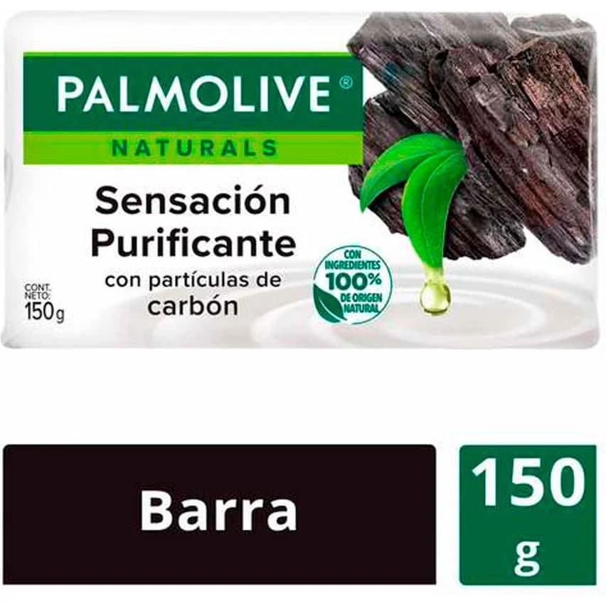 Jabón en Barra Palmolive Naturals Carbón 150 g