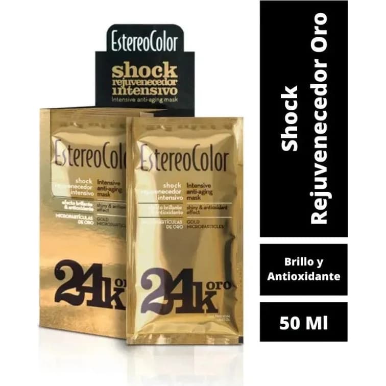 Tratamiento Capilar Estereocolor Shock Rejuvenecedor Oro 24K 50 g