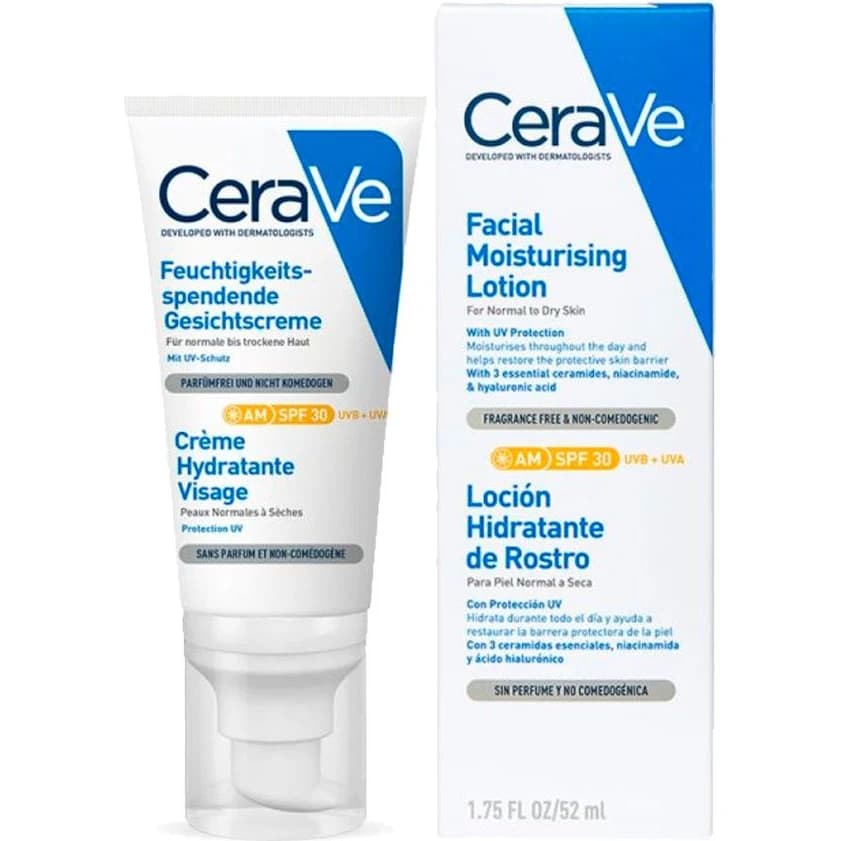 Loción Hidratante Facial CeraVe FPS 30 52 ml