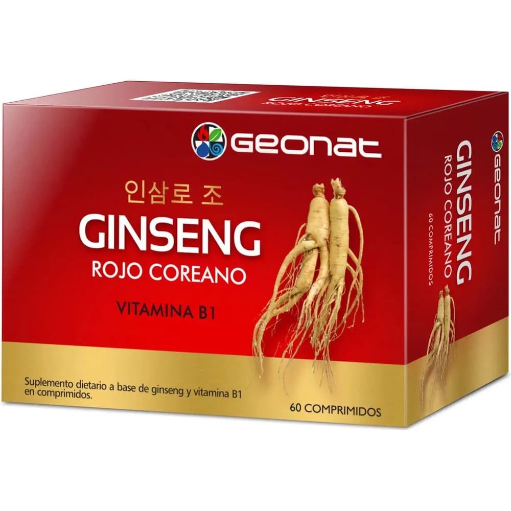 Geonat Ginseng Rojo Coreano Suplemento 60 Cápsulas