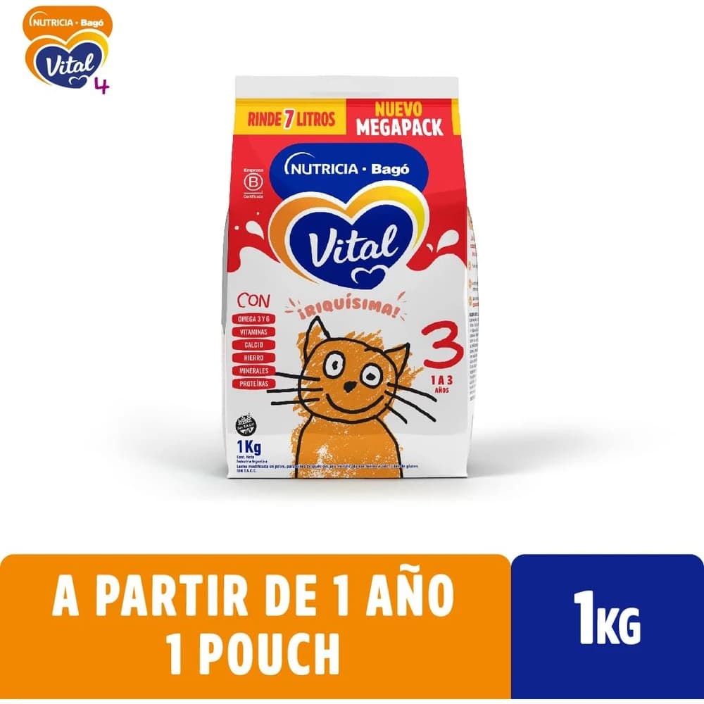 Fórmula Infantil Vital 3 Pouch 1000 g