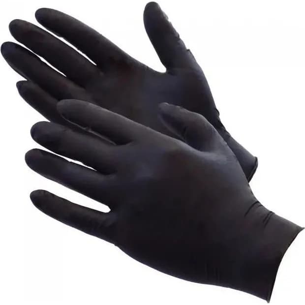 Guantes de Examinación Coronet Nitrilo Negro Talle L x100