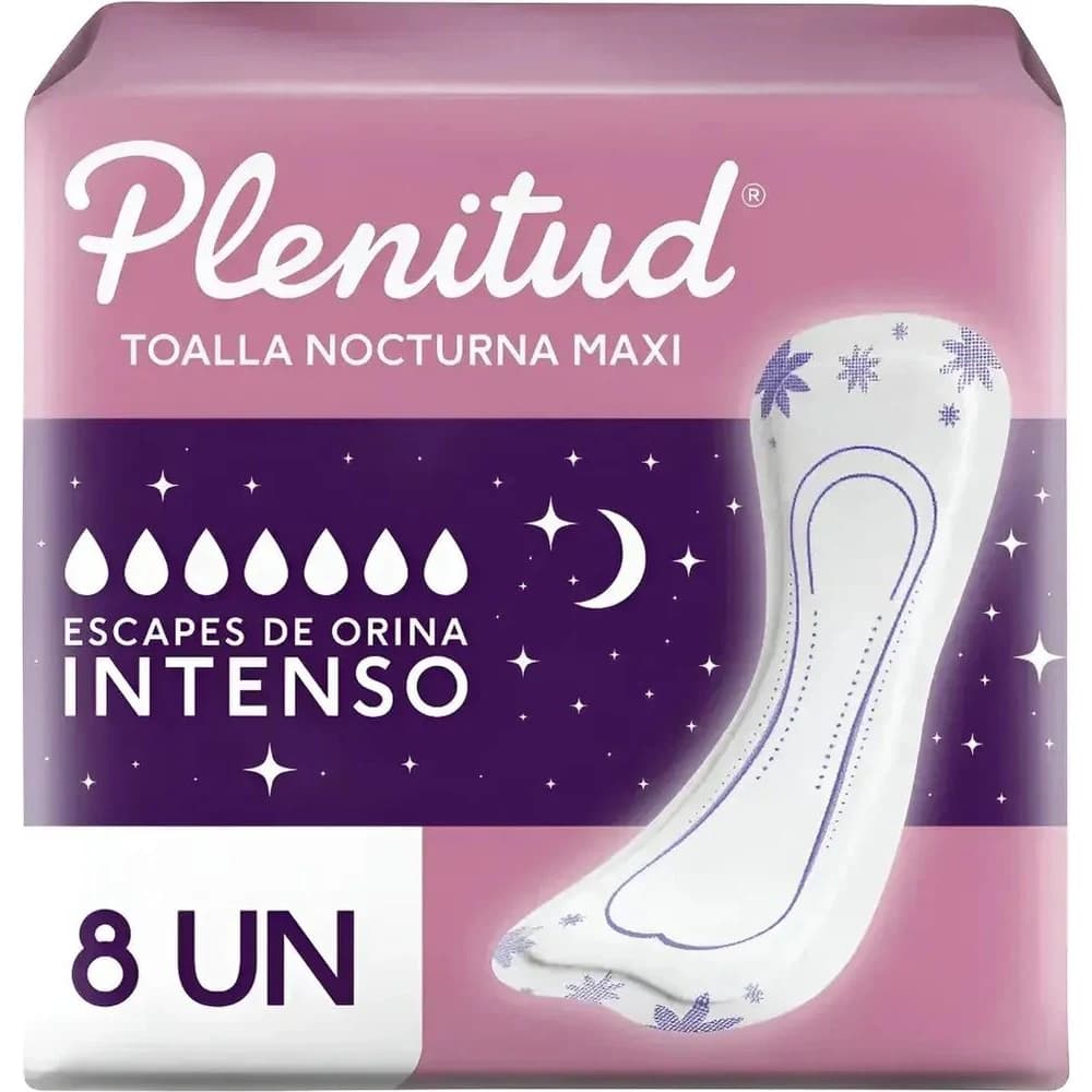 Protector Femenino Plenitud Toá Femme Nocturno Sin Aroma 8 Unidades