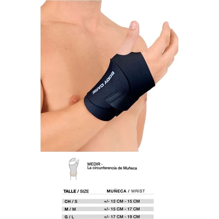 Muñequera Body Care Dedo Libre Doble Talle L