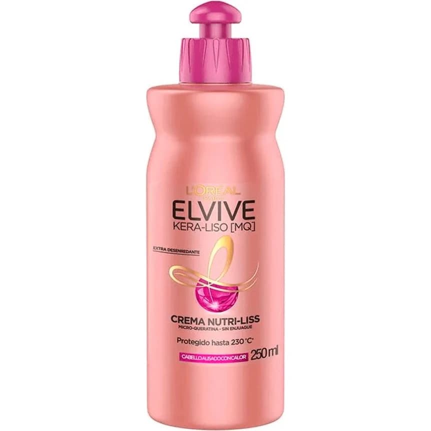 Crema para Peinar L'Oréal Elvive Kera-Liso 250 ml