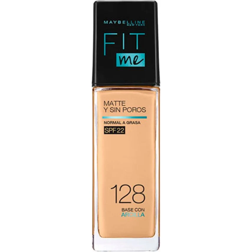 Base de Maquillaje Maybelline Fit Me Matte + Poreless Tono 128