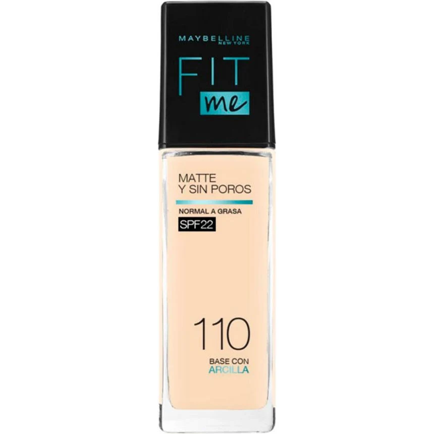 Base de Maquillaje Maybelline Fit Me Mate + Poros Tono 110