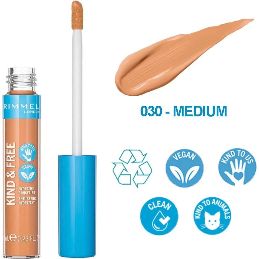 Corrector Líquido Rimmel Kind & Free Concealer 030 Medium