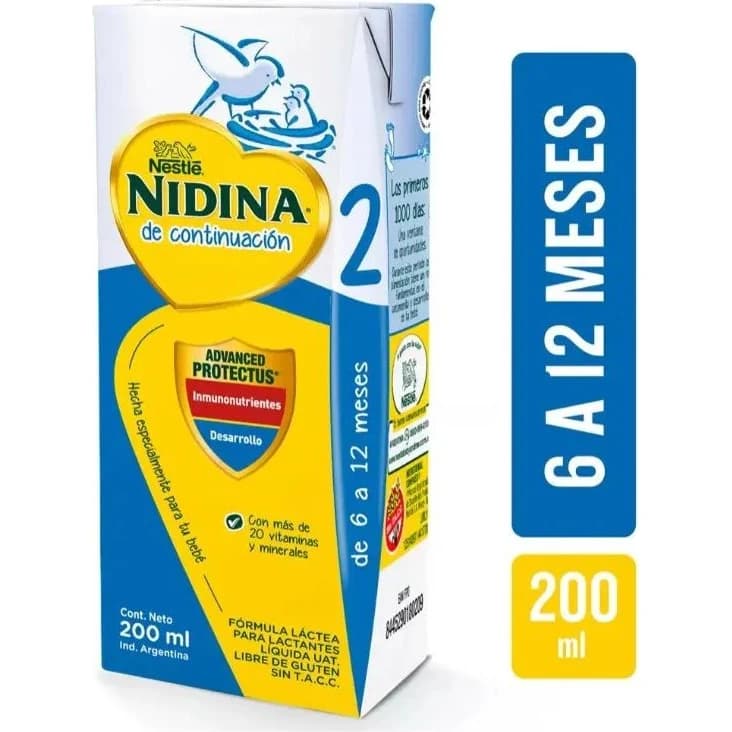 Nidina 2 Nestlé Fórmula de Continuación 200 ml