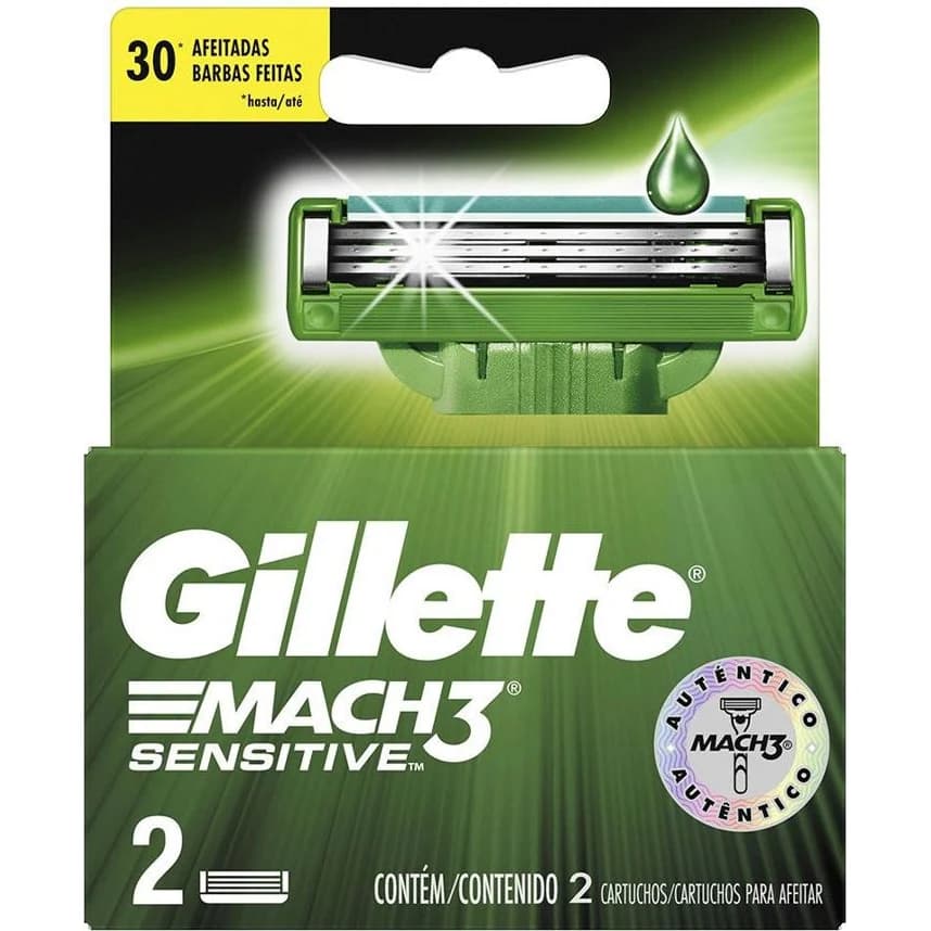 Repuesto de Afeitar Gillette Mach3 Sensitive x2