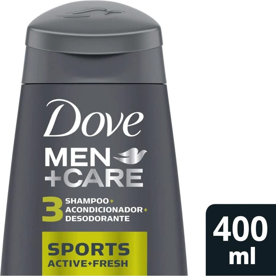 Shampoo 3 en 1 Dove Men+Care Sport 400 ml